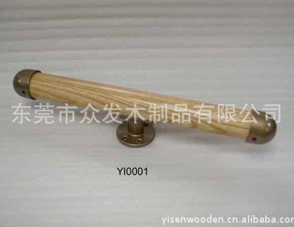 wooden pull handle of door  